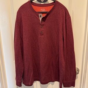Mens UNTUCKit Burgundy Long Sleeve Shirt Size XXL
